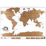 Personalized Travel Scratch Off World Map Poster