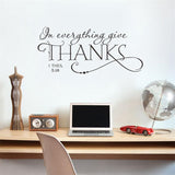 In Everything Give Thanks Vinyl Wall Decal