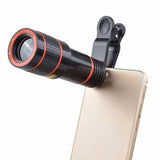 Clip-on 12x Optical Zoom Mobile Phone Telescope Lens